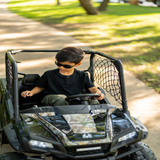 24V Electric UTV for Two Riders with Large Storage Compartment Dual Drive Option - Jet Black