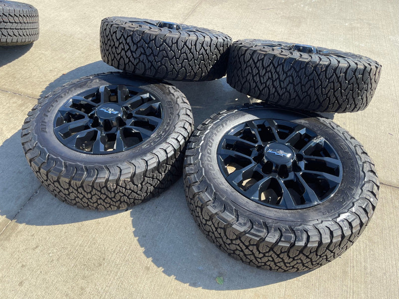 20" Chevy Silverado Trail Boss GMC AT4 2500 OEM 94030 wheels rims BFG KO3 Texas Truck Tire