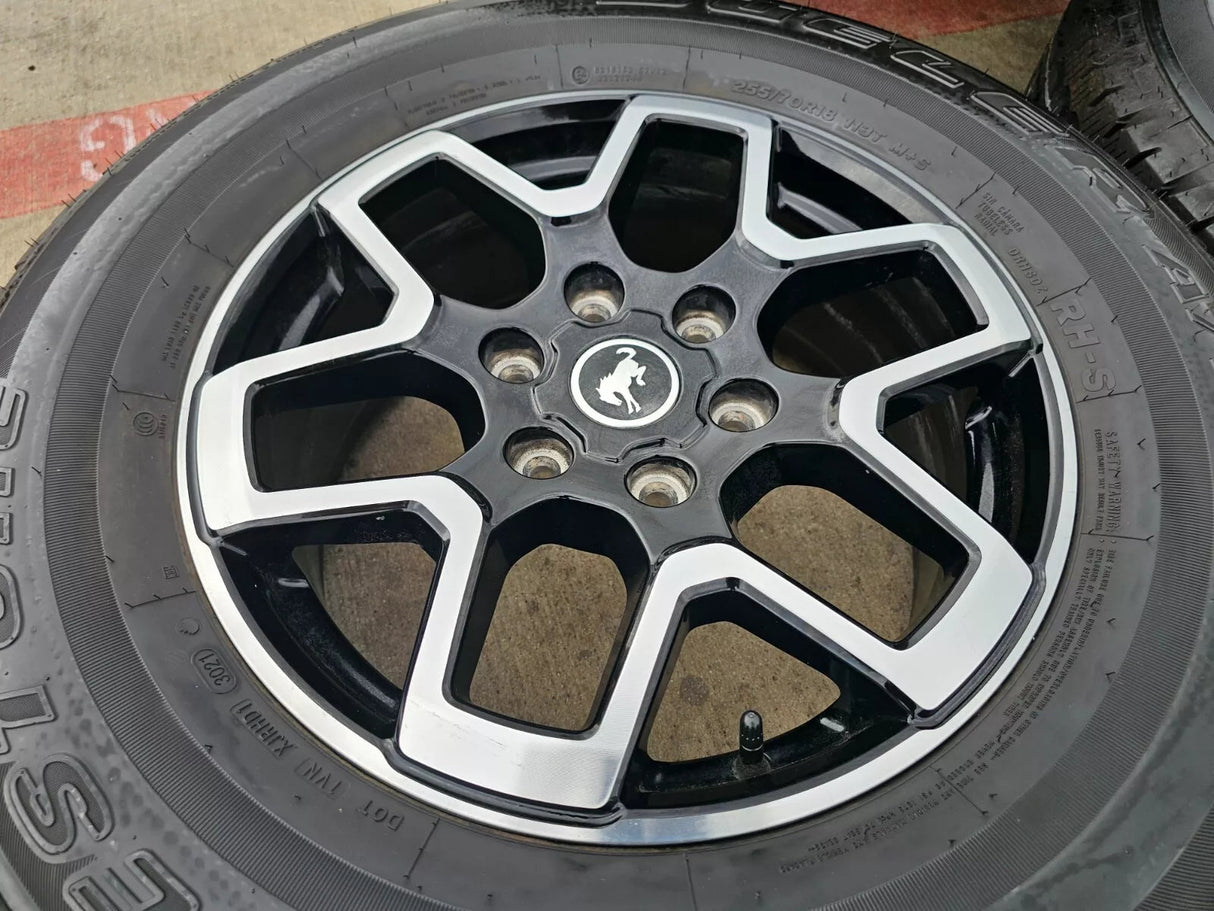 18" Ford Bronco wheels rims black 95213 Ranger tires 2022 2023 2024 2025 2026 Texas Truck Tire