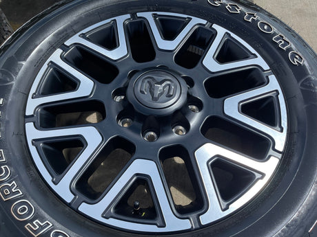 20" Dodge Ram 2500 3500 LARAMIE OEM 51649 wheels rims A/T2 2025 2026 NEW Texas Truck Tire