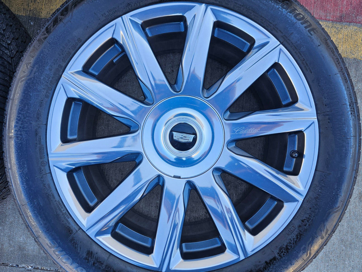 22" Cadillac Escalade Platinum OEM 95078 wheels rims 2023 2024 2025 2026 Texas Truck Tire