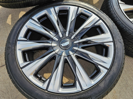 24" Cadillac Escalade PLATINUM OEM wheels rims V 2023 2024 2025 2026 2027 NEW Texas Truck Tire