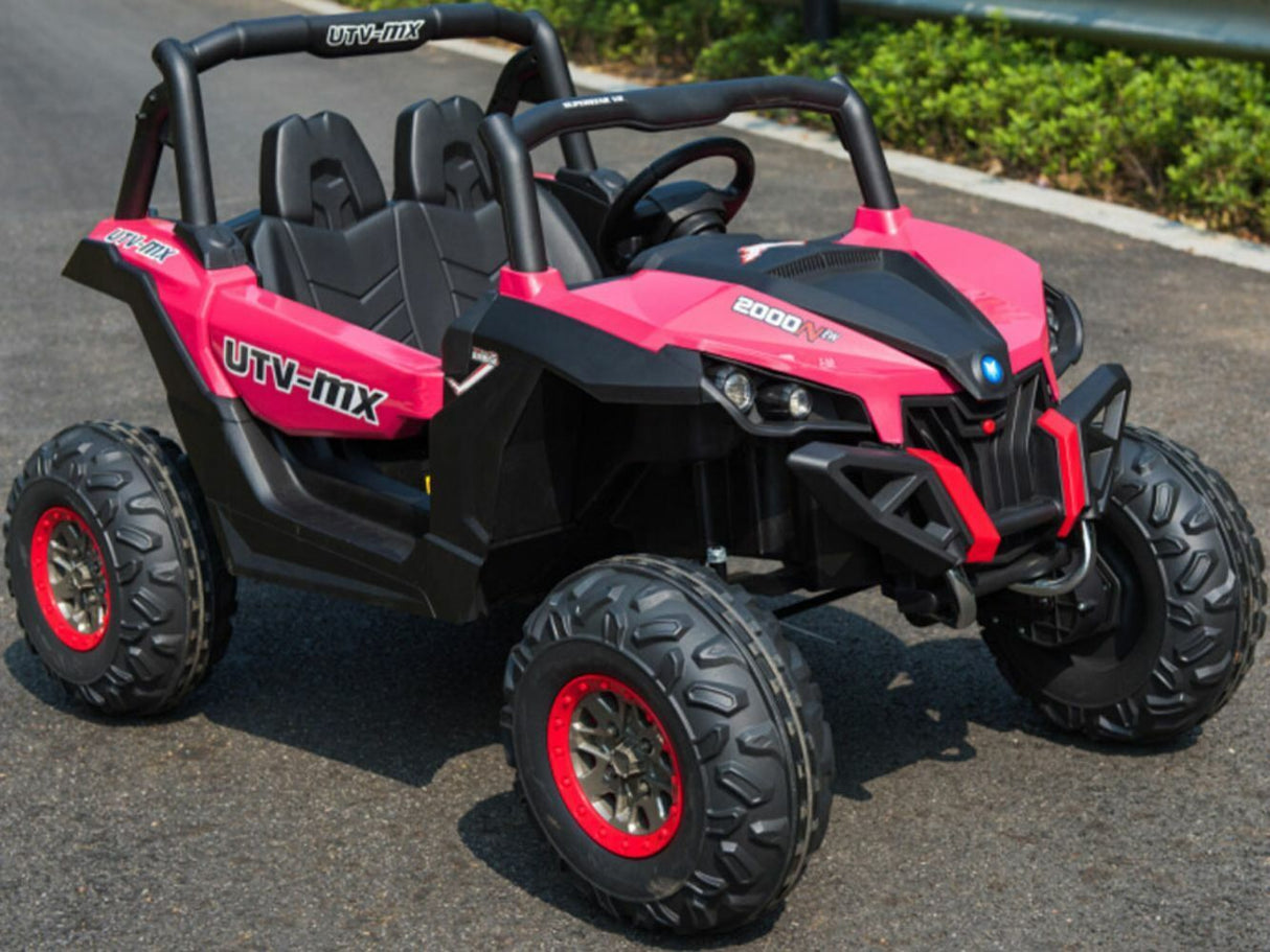 12V Kids Ride-On Toy Electric Car - Mini Moto UTV 4x4 - Black, Blue, White, Red, Pink