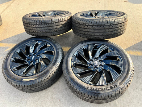 22" Lincoln Navigator OEM 10665 rims wheels BLACK LABEL 2025 2026 MICHELIN NEW Texas Truck Tire