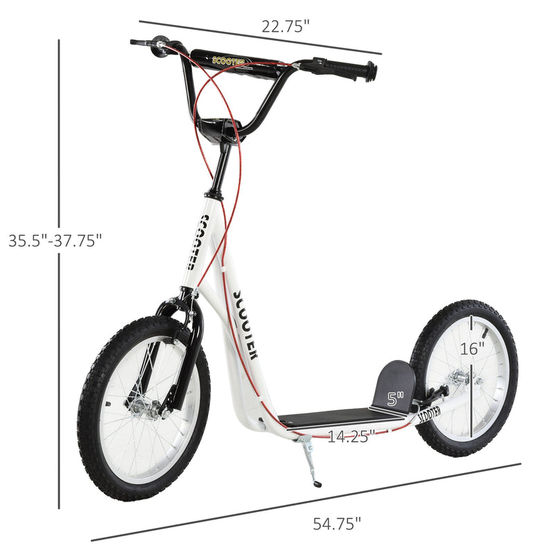 Youth Kick Scooter for Kids 5+ with 16" Wheels and Adjustable Handlebar