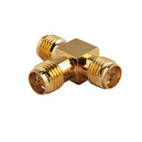 RP-SMA Female Triple T to 2X RP-SMA Female Adapter TekShack
