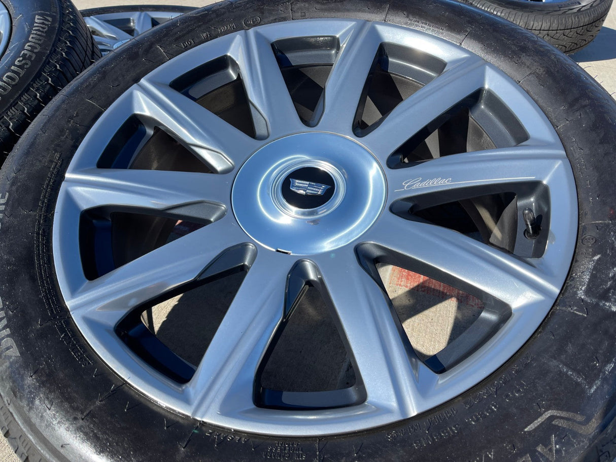 22" Cadillac Escalade Platinum OEM ORIGINAL 95078 wheels rims BRIDGESTONE NEW Texas Truck Tire