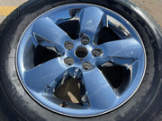 (1) 20" Dodge Ram 1500 OEM 2495 wheel rim chrome tire spare BRIDGESTONE Texas Truck Tire