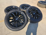 22" Cadillac Escalade black OEM 4804 wheels rims Chevy GMC tires NEW Texas Truck Tire