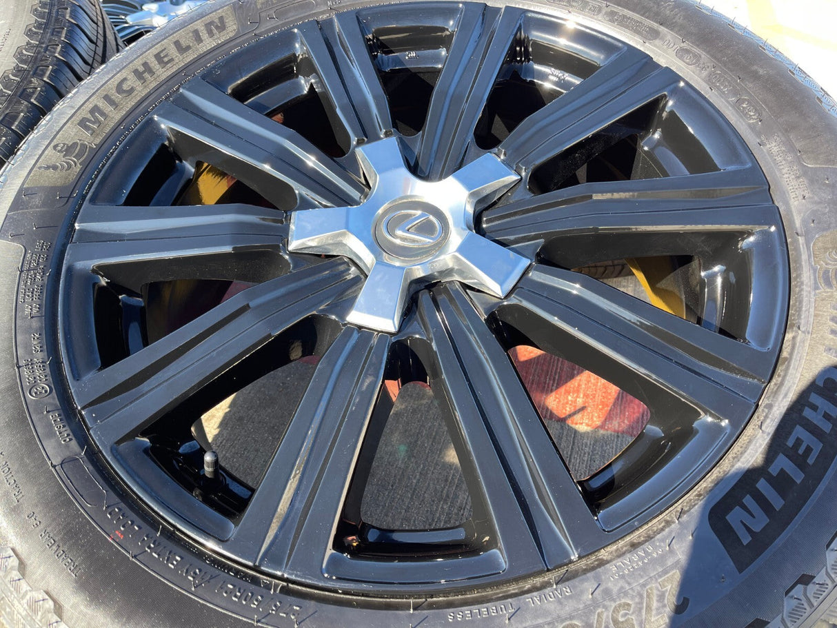 21" Lexus LX570 Toyota Land Cruiser OEM 74341 black wheels rims tires NEW Texas Truck Tire