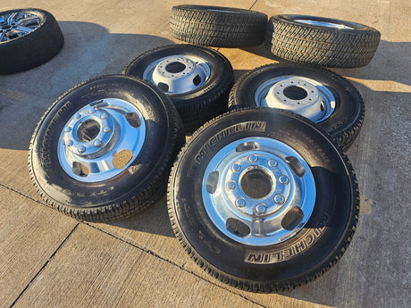 17" Ford F-350 Dually OEM 10477 10478 rims wheels MICHELIN 2023 2024 2025 2026 Texas Truck Tire