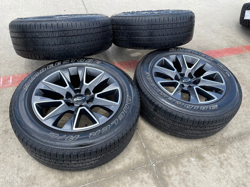 20" Chevy Tahoe Silverado OEM 5919 wheels rims GMC Yukon tires BRIDGESTONE Texas Truck Tire