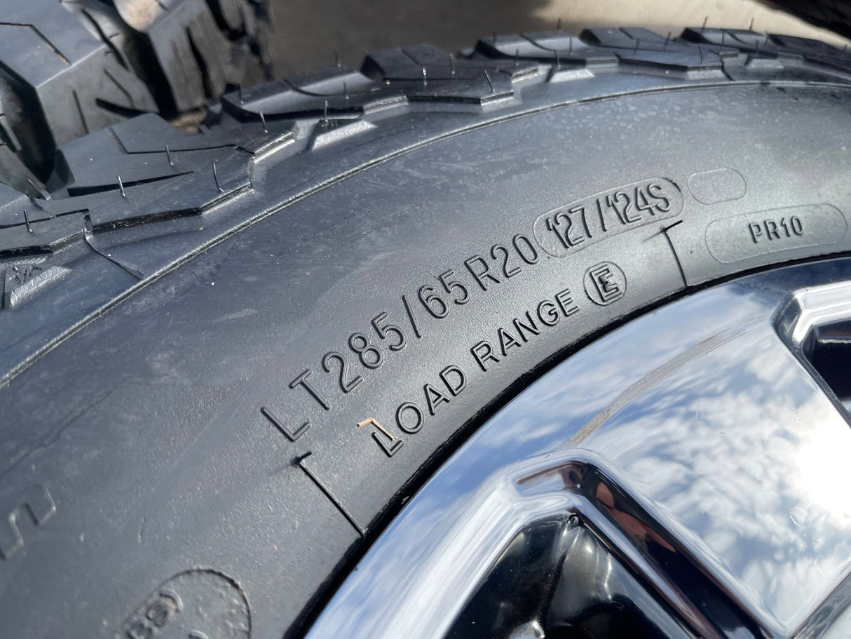 20" Ford F-250 F-350 OEM Lariat 10295 25085 10552 wheels rims NEW BFG KO2 A/T Texas Truck Tire