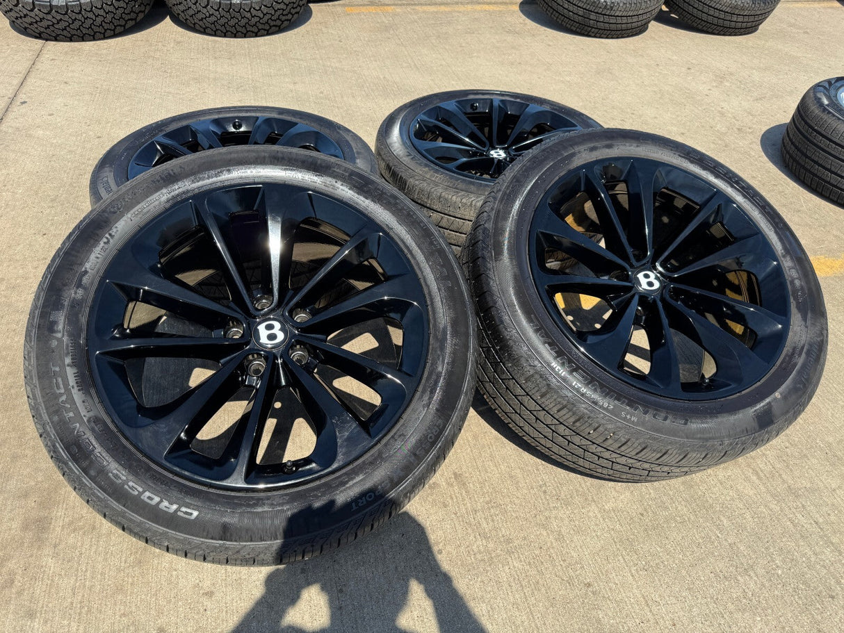 21" Bentley Bentayga OEM wheels rims black Mulliner Continental Flying Spur GT Texas Truck Tire