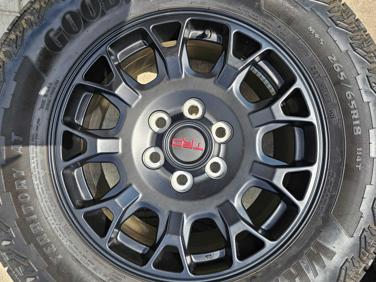 18" Toyota Tacoma 4Runner TRD Pro OEM 95973 wheels rims 2025 2026 GOODYEAR A/T Texas Truck Tire