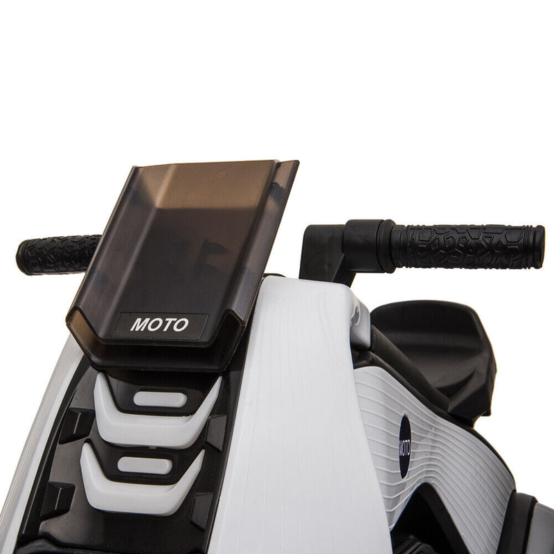 3-Wheel Double Drive Electric Motorcycle for Kids in White