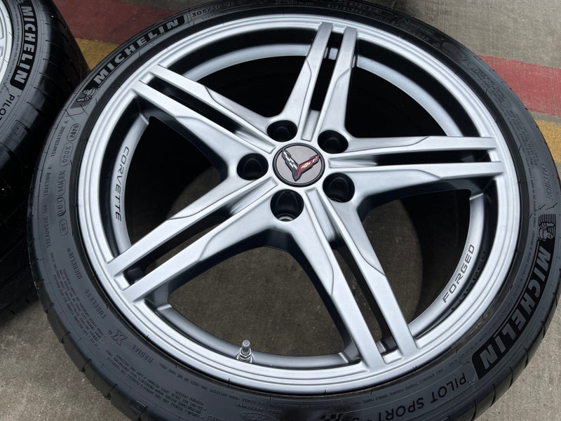 19" + 20" Chevy Corvette Z06 C8 OEM FORGED wheels rims 2024 2025 2026 NEW Texas Truck Tire