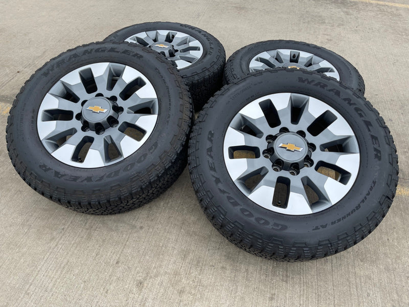 20" Chevy Silverado GMC Sierra AT4 2500 3500 OEM 5960 5947 wheels rims GOODYEAR Texas Truck Tire