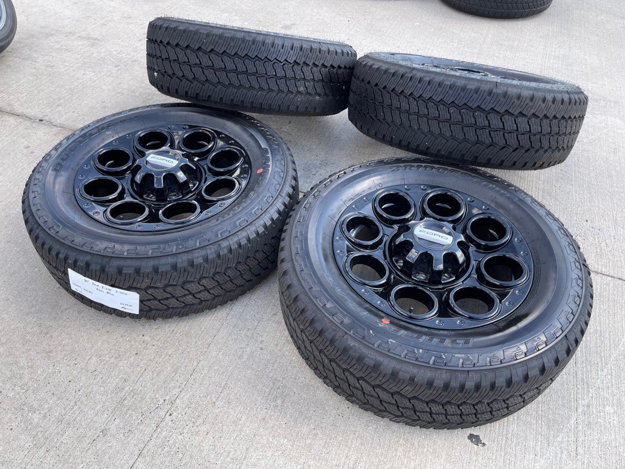 20" Ford F-250 F-350 OEM black Lariat 10299 10484 wheels rims 2024 2025 2026 NEW Texas Truck Tire