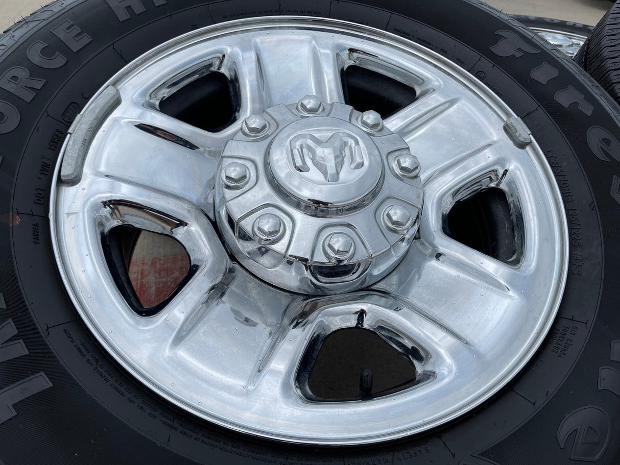 18" Dodge Ram 2500 3500 STEEL chrome OEM 2473 wheels rims 2023 2024 2025 2026 Texas Truck Tire