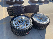 24x14 Xtreme Forged 009 wheels rims Chevy RAM 1500 Tacoma -76 6x139 6x5.5 35" Texas Truck Tire