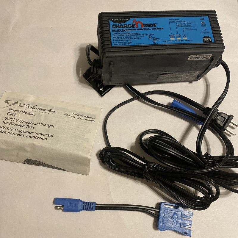 Universal Ride-On Toy Charger with Single Connector for CR1 Batteries