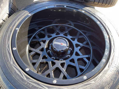 20x12 20" VISION SR599 wheels rims 8x165 8x6.5 Chevy GMC Ram 2500 3500 Texas Truck Tire