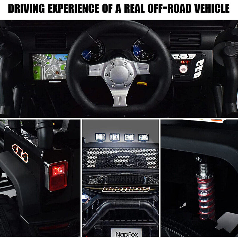 12V Electric Ride-On Truck for Kids with Remote Control - 48.4 Battery-Powered Wheels