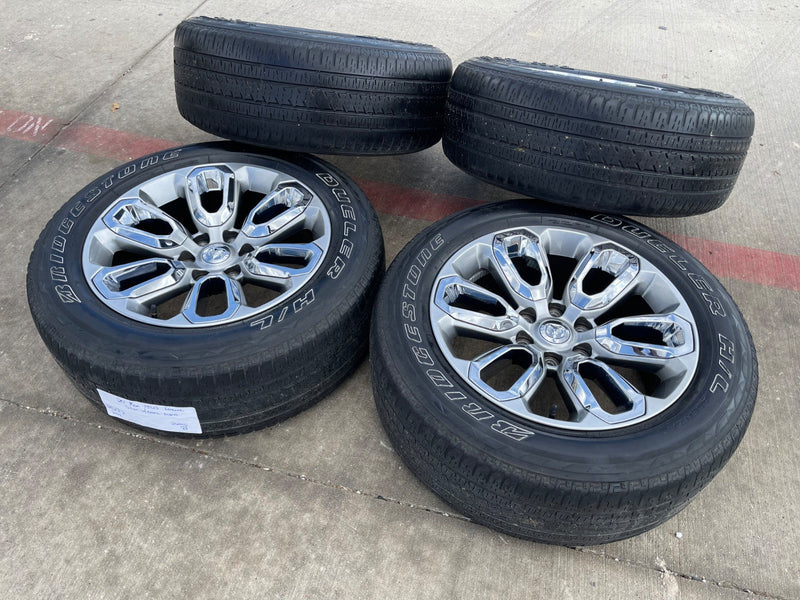 20" Dodge Ram 1500 OEM Laramie Long Horn 2677 wheels rims 2023 2024 2025 2026 Texas Truck Tire
