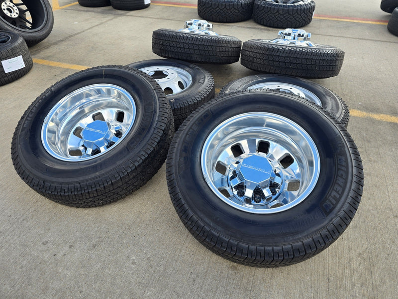 18" GMC Sierra 3500 DENALI Dually rims wheels OEM 8x210 2025 2026 MICHELIN NEW Texas Truck Tire