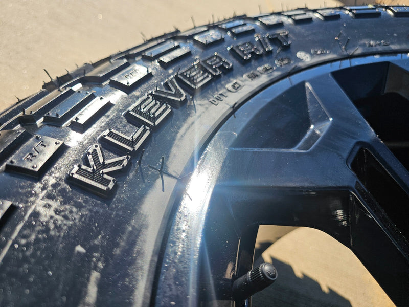20" 20x9 Black Widow Chevy Silverado OEM GMC Sierra wheels rims 35" KENDA NEW Texas Truck Tire