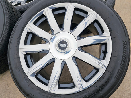 22" Cadillac Escalade Platinum OEM ORIGINAL 95078 wheels rims BRIDGESTONE Texas Truck Tire