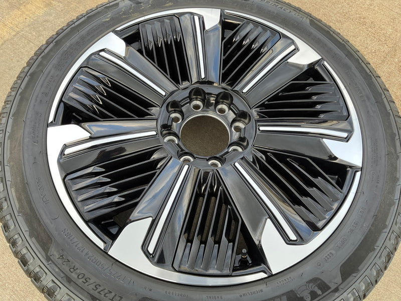 24" Cadillac Escalade IQ EV OEM 8x165 wheel rim Hummer 2500 2025 MICHELIN NEW Texas Truck Tire