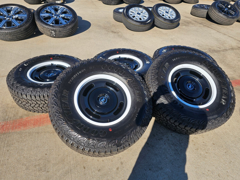 17" Ford Bronco HERITAGE Edition wheels rims white 2025 2026 GOODYEAR 35" NEW Texas Truck Tire