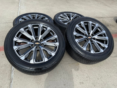 22" Chevy Tahoe Silverado Suburban OEM wheels rims 2022 2023 2024 2025 2026 NEW Texas Truck Tire