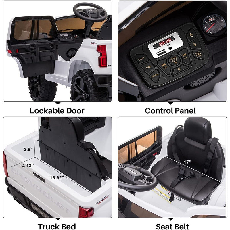 Chevrolet Silverado 12V Kids Electric Ride-On Truck for Boys and Girls