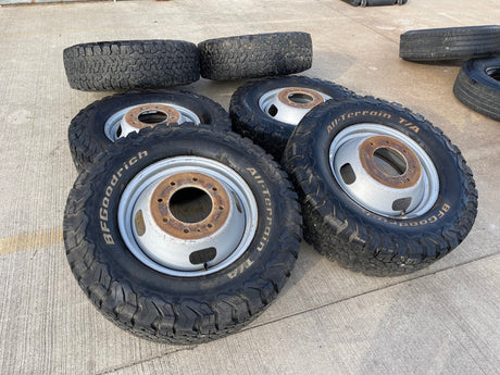 (6) 17" Ford F-350 Dually OEM rims wheels 3615 99016 tires BFG KO2 A/T Texas Truck Tire
