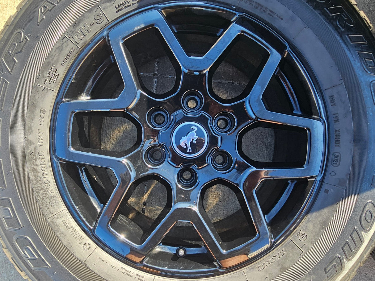 18" Ford Bronco wheels rims tires black 95213 Ranger 2023 2024 2025 2026 Texas Truck Tire