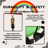 5-in-1 Rainbow Color Swingset with Textilene Swing and Tree Design
