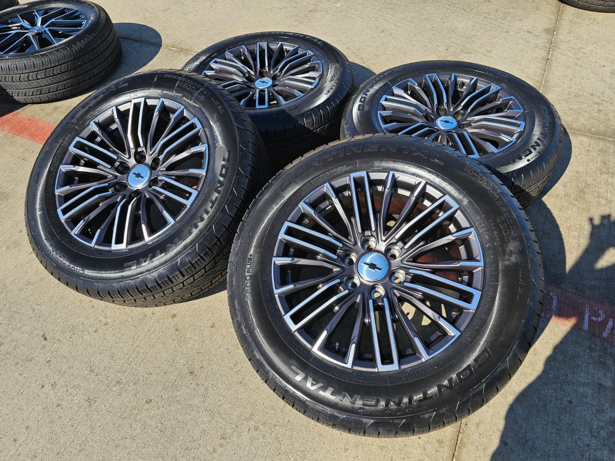 20" Chevy Silverado Tahoe GMC Sierra Yukon OEM wheels rims 2025 2026 NEW Texas Truck Tire