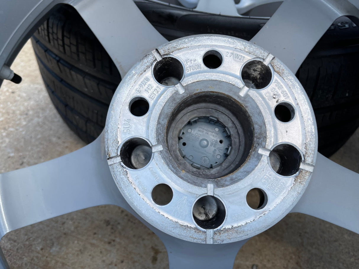 18" Porsche Macan OEM silver wheels rims 67519 67521 2020 2021 2022 2023 2024 Texas Truck Tire