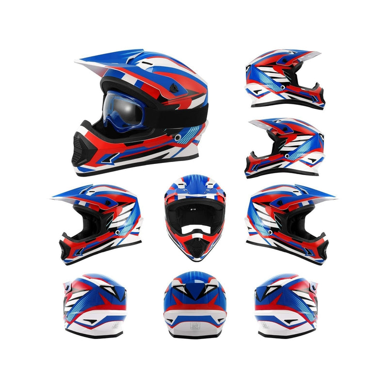 Youth Kids Motocross Offroad Street Dirt Bike Helmet for Motorcycle and ATV