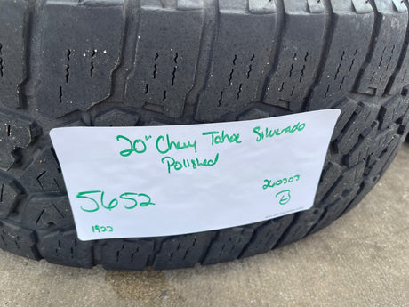 20" Chevy Silverado 1500 Tahoe Suburban OEM wheels rims 5652 tires FALKEN A/T3 Texas Truck Tire