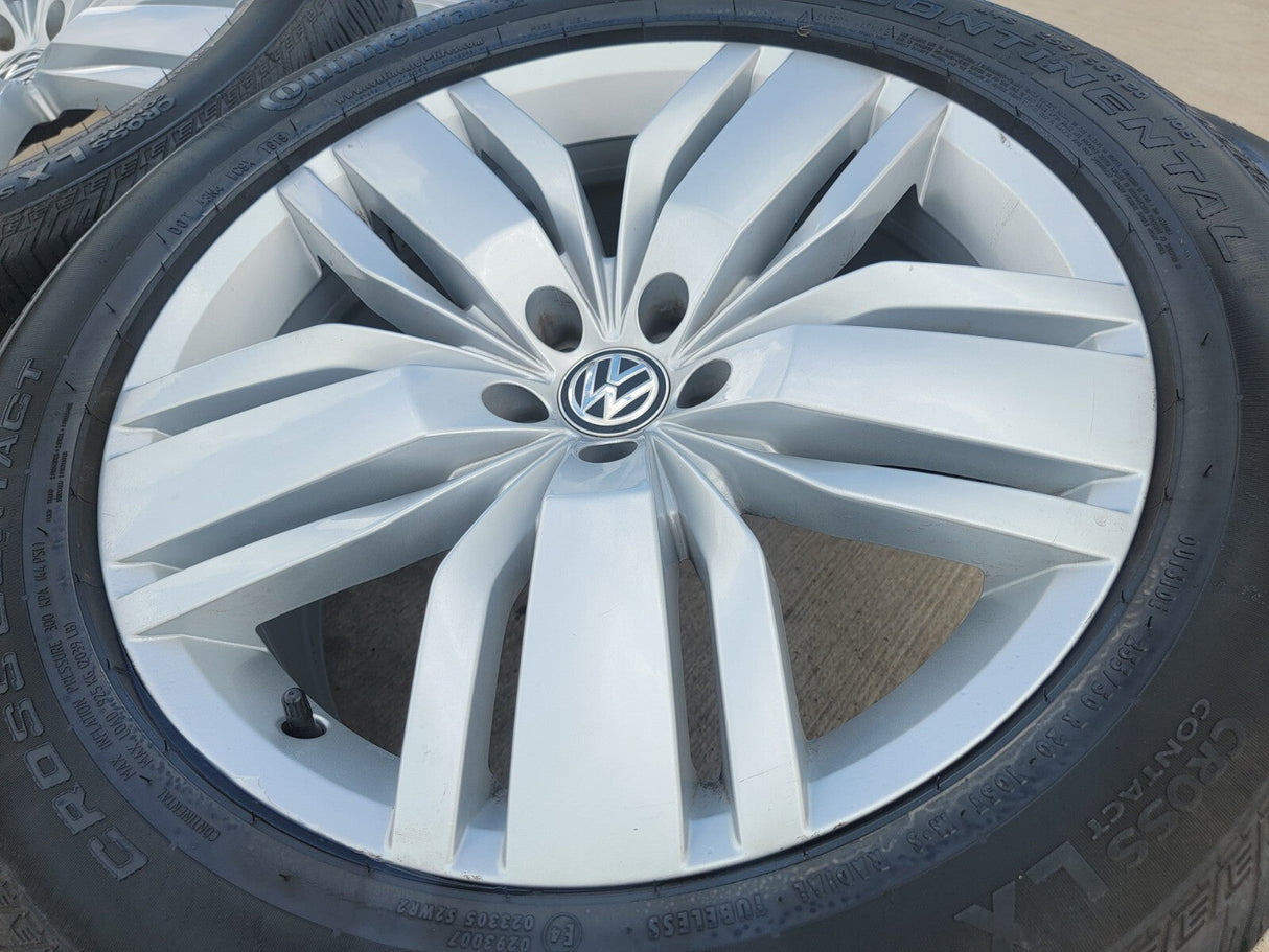 20" VW Atlas OEM wheels rims tires gray 70029 Audi Q7 Q8 2020 2021 2022 2023 Texas Truck Tire