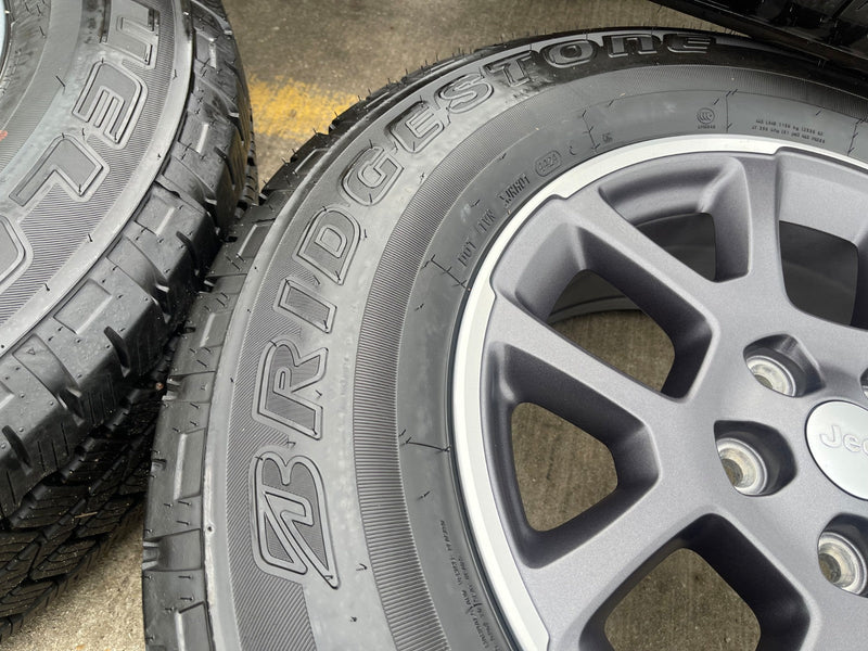 18" Jeep Gladiator Overland OEM wheels rims Wrangler 9241 tires BRIDGESTONE A/T Texas Truck Tire