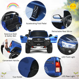 Licensed Toyota Hilux Ride On Truck Car - 2-Seater 4WD with Remote Control - Blue