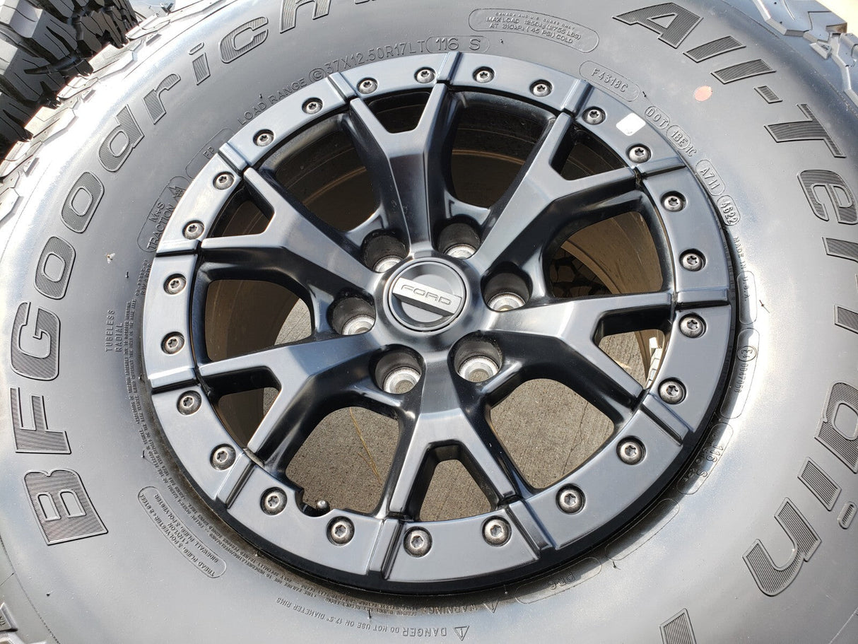 17" Ford F-150 Raptor R OEM BEADLOCK 10460 rims wheels 37" tires BFG NEW Texas Truck Tire
