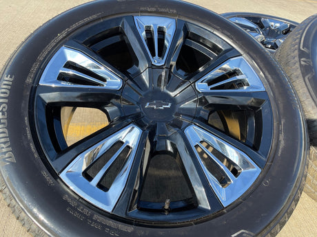 22" Chevy Tahoe RST Premier OEM black wheels rims 14046 96951 Silverado Suburban Texas Truck Tire