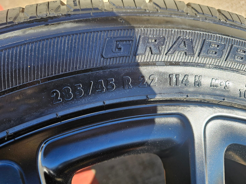 22" Dodge Ram 1500 OEM LIMITED Laramie wheels rims black 2725 2684 GENERAL Texas Truck Tire