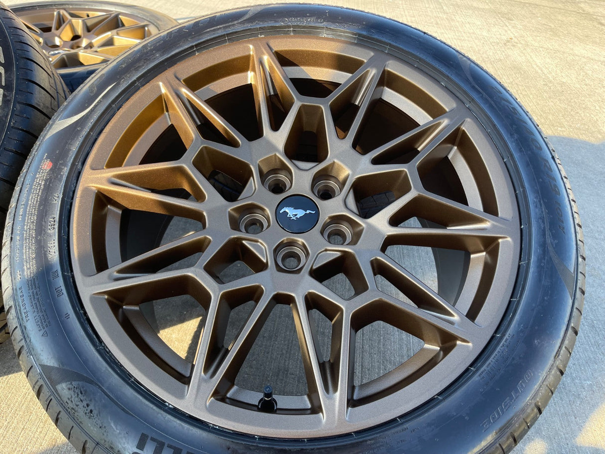 19" Ford Mustang GT Track Pack OEM 10600 10603 Bronze wheels rims 2025 2026 NEW Texas Truck Tire